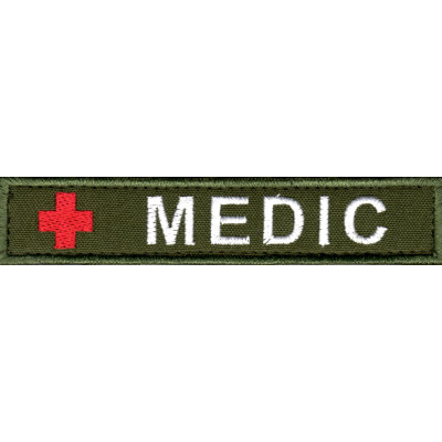 Нашивка нагрудна (планка) "Medic" (Медик) оливкова