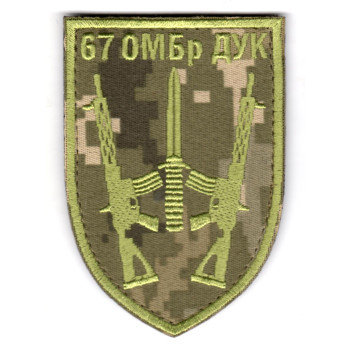 Шеврон 67 ОМБр ДУК піксель